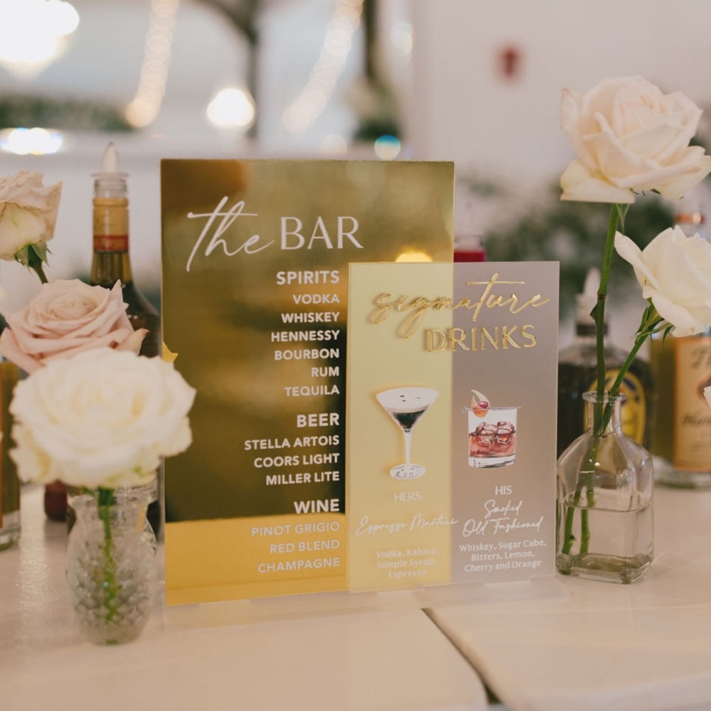 Wedding Drink Menu